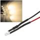 10x 3mm Leds WARMWEI mit 25cm Kabel 12 Volt DC / Led fertig verkabelt 12 V, cable wired