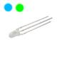 10 St�ck DUO Leds 3mm BLAU / GR�N _ 3 Pin Led Bi Color