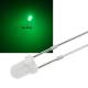 3mm Led DIFFUS grn 1800mcd 60 518~525nm 3,1-3,5V 20mA