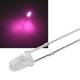 3mm Led pink 3000mcd 30 440~445nm 3,2-3,4V 20mA
