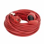 20m Outdoor Verlängerungskabel ROT Außen mit Deckel Strom-Kabel Verlängerung-Leitung 230V Rasenmäher