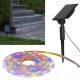 5m SOLAR Led Stripe mehrfarbig 150x 2835 SMD IP44 Strip Streifen Lichtband outdoor