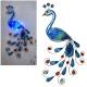 LED Solar Deko Wandleuchte Pfau 