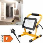    LED Außen-Baustrahler mit Ständer 2550lm 230V 30W Baustellen-Fluter Bau-Lampe