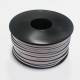 50m Zwillingslitze WEI/WEI mit schwarzer Markierung 2x 0,14mm Litze
