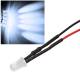 10x 5mm Leds KALTWEI mit 25cm Kabel 12 Volt DC / Led fertig verkabelt 12 V, cable wired