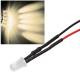 10x 5mm Leds WARMWEI mit 25cm Kabel 12 Volt DC / Led fertig verkabelt 12 V, cable wired
