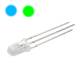 10 St�ck DUO Leds 5mm BLAU / GR�N _ 3 Pin Led Bi Color