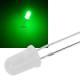 5mm Leds DIFFUS grn 2400mcd 60 520~525nm 3,2-3,4V 20mA