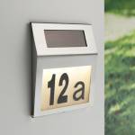 Solar Led Hausnummer mit 4 Leds beleuchtet Hausnummernleuchte Hausnummerleuchte