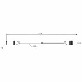 DC Verl�ngerungskabel 10m, 5,5/2,1mm zB f�r LED-Stripe - Bild vergr��ern 