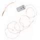 MICRO Led Lichterkette STRING Tropfen Draht kupfer-farben 12 SMDs batteriebetrieben