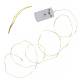 MICRO Led Lichterkette STRING Tropfen Draht gold-farben 12 SMDs batteriebetrieben