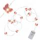 MICRO Led Draht-Lichterkette STRING Schmetterling 12 SMDs batteriebetrieben / Batterie-Betrieb