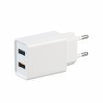 USB Netzteil Ladegerät 10W mit 2x USB A Buchse, 220V -> 5V 2A, weiß