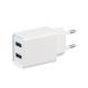 USB Netzteil Ladegert 10W mit 2x USB A Buchse, 220V -> 5V 2A, wei