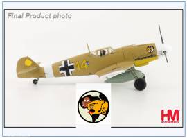 HA8766 Bf-109F-4 3./JG 27 Gelbe 14, HaJo Marseille, 1942,Hobbymaster 1:48, NEU 03/2026