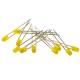 10 St�ck gelbe diffuse Leds 3mm S067, mit gelbem Geh�use, Leuchtdioden gelb Kemo