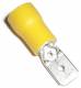 10 Flachstecker 6,3x0,8mm GELB fr 4,0-6,0mm Kabel