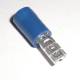 20 Flachsteckhlsen 2,8x0,8mm BLAU fr Kabel 1,5-2,5mm Kabelschuhe