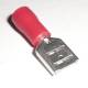 100 Flachsteckhlsen 6,3x0,8mm ROT fr Kabel 0,5-1,5mm Kabelschuhe