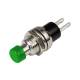 Miniatur Taster GR�N Metallschaft Schliesser 30V DC 0,5A, Drucktaster