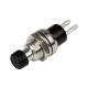 Miniatur Taster SCHWARZ Metallschaft Schliesser 30V DC 0,5A, Drucktaster
