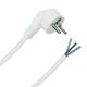  2m Anschlussleitung 3x 1,5mm wei mit Schutzkontaktstecker abgewinkelt / blanke Enden