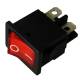Wippschalter ROT beleuchtet 2x EIN-AUS 250/125V AC 3/6A 21x15mm