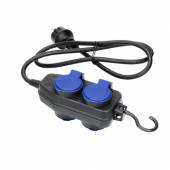 5m 4-fach Verteiler-Verlängerungs-Kabel ORNO für Außen-Bereich Garten-Steckdose Outdoor 230V