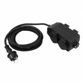 3 Meter 4-fach Verteiler-Verlängerungs-Kabel für Außen-Bereich Garten-Steckdose Outdoor 230V