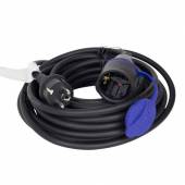 10m Outdoor-Verlängerungskabel schwarz Außen mit Deckel Strom-Kabel Verlängerung-Leitung 230 V Volt