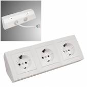 3-fach Steckdosenblock Flair weiß-matt 250V~ 16A Aufbau-Montage