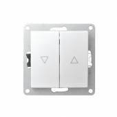 FLAIR Rollo-/Jalousien-Steuerung weiß OHNE Rahmen 250V~ 10A hoch/runter-Taster