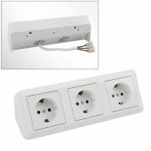 3-fach Steckdosenblock CUP weiß 230V~ 16A Aufbau-Montage