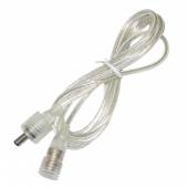 transparentes Verlängerungskabel für LED-Stripes, 5,5/2,1mm 1x Buchse/Kupplung > 1x Stecker