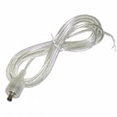 transparentes Anschlusskabel f LED-Stripes an Trafo, Stecker/ blanke Kabelenden, für Trafoanschluss