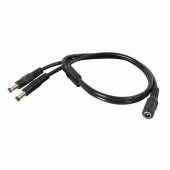 Anschluss Y-Verteiler 1auf2 für LED Stripes 5,5/2,1mm 1x DC Kupplung/Buchse -> 2x Stecker