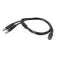 Anschluss Y-Verteiler 1auf2 für LED Stripes 5,5/2,1mm 1x DC Kupplung/Buchse -> 2x Stecker
