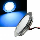 Led Bodeneinbauleuchte EBL Slim RUND BL blau Ø 55mm Alu matt 12V 0,5W IP67 trittfest