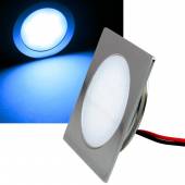 Led Bodeneinbauleuchte EBL Slim ECKIG BL blau 55x55mm Alu matt 12V 0,5W IP67 trittfest