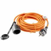 10m Outdoor Verlängerungskabel ORANGE Außen mit Deckel Stromkabel Verlängerung 230V H07RN-F 3G1,5mm²