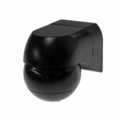 mini Wand-Bewegungsmelder CBM-Slim IP44 schwarz-komplett 230V 1-800W 180° LED geeignet, Außen