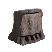 Heitronic 4er Garten-Steckdose Baumstumpf-Optik 5m Kabel IP44 Außen-Steckdose Verteiler