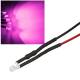 10x 3mm Leds PINK mit 25cm Kabel 12 Volt DC / Led fertig verkabelt 12 V, cable wired