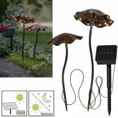 Solar Led Deko Pilze LUMINI aus Metall beleuchtet