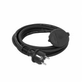 3m Outdoor-Verlängerungskabel SL-008-1 schwarz Außen mit Deckel Verlängerung-Leitung 230V