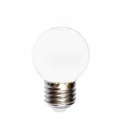 LED Tropfenlampe E27 weiß 6000K 230V 1,0W 70x45mm Dekolampe