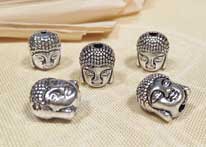 Buddha Kopf - Perle - 5 Stück - Charms - Nepal