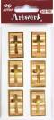 Artoz-3D Sticker-Artwork-Embellishments-50-56-Kommunion-Konfirmation-Taufe-Kreuze - orange-gold